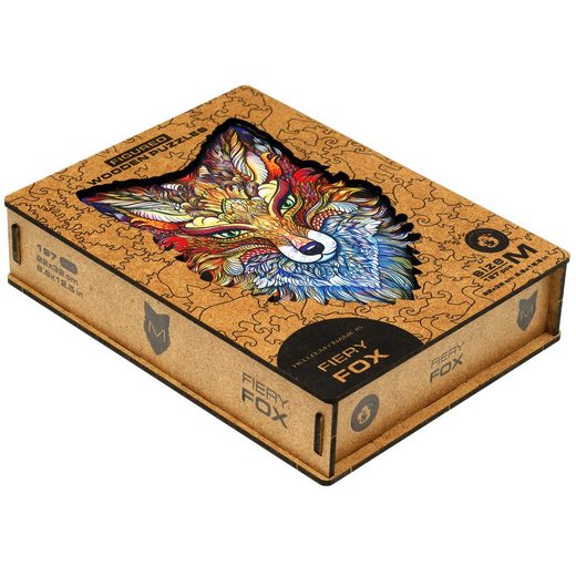 UNIDRAGON - Fiery Fox (16 x 24 cm - Größe S) Holzpuzzle - 107 Teile-/bilder/big/fiery fox_4.jpg